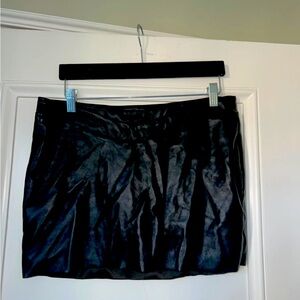 Black Faux Leather Mini Skirt Size 8